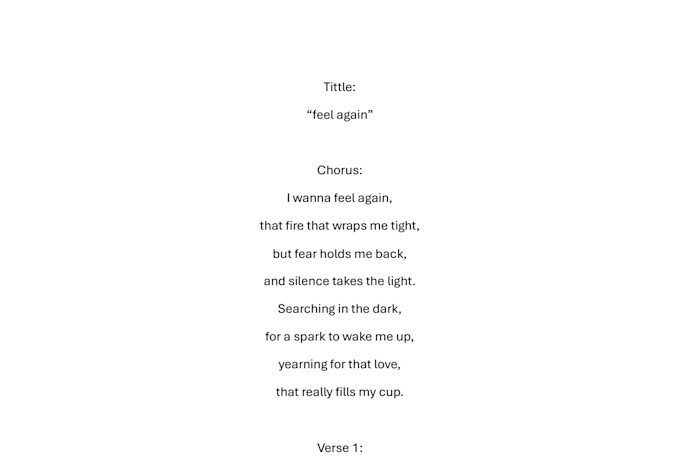 songwrite your song lyrics for any type of genre